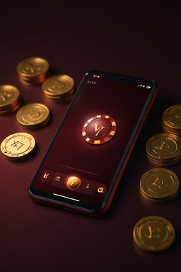 Móvil con app de casino